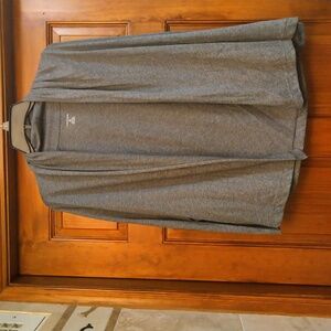 Lands End grey jersey cardigan petite small (6-8)